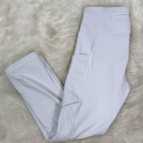 Lululemon Speed Up Crop 21" White Thick Legging Size 4 - Picture 6 of 11